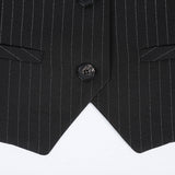 クラシックストライプシングルベストジャケット (BLACK)