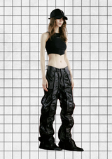 LINE LEATHER PANTS