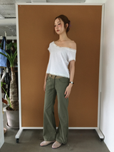 ラスレースオフショルダーTシャツ(3color)