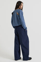 コットンレイヤード長袖Tシャツ, Navy