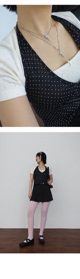ハイティーンプリーツミニスカート ベルトセット (GRAY, BLACK 2COLORS!)