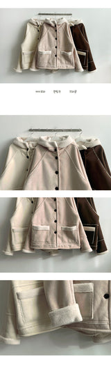 Diane Lovely Wool Hooded Mustang Coat