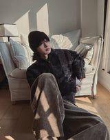 Neville two-way angora knit zip-up