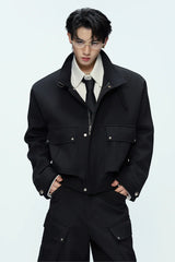 Deconstructed Utility Cropped Jacket
