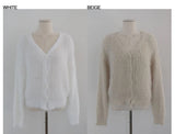 CLOUD FUR KNIT CARDIGAN (BLUE)