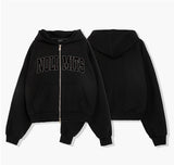 2ウェイクロップフィットノーリミットフーディドジップアップ ブラック