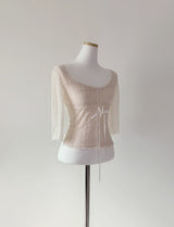 Ansel lace ribbon top