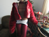 Red crop fur-JK
