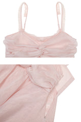 ROSE SHIRRING TOP pink