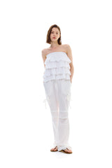 VIVA FRILL TOP SKIRT / WHITE