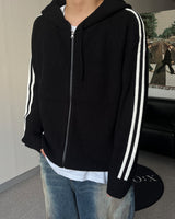 CB Track Knit Hood Zip-up (4C)