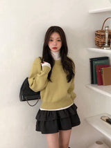 Round Or V-neck Daily Basic Knit (10color / 2type)