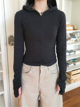 Melo Slim Fit Peach Fleece Half Zip-Up (3c)