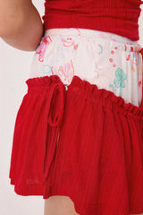 Dear Days Detachable Skorts (Red)