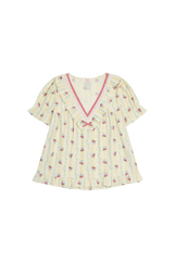 Low Short-sleeve Two-piece Cream[24175WTSSN]