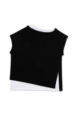 UNBALANCED LAYERED SLEEVELESS (BLACK)