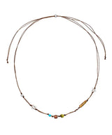 bohemian mixed stone string necklace