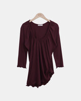 Higeul Shirred 7-Sleeve T-Shirt