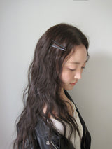 [2 pack] Lit Bobby Hair pin (Glitter Black)