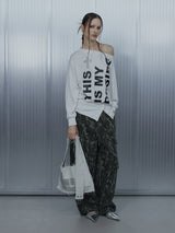 BOLD LETTERING LOOSE TOP / WHITE