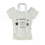 Cherry Print Lace Tee