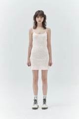 KIRSH PLAIN CHERRY SLIM FIT SLEEVELESS DRESS - WHITE
