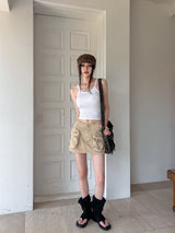 utility three-dimensional pocket mini skirt