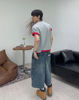 パッド レタリング クロップ ショートスリーブTシャツ