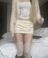 Gant Belt Knit Skirt (ivory)