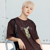 24FW RETRO RABBIT SHORT SLEEVE T-SHIRT CREAM