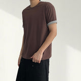 Muns Roll-up Color-Block Short Sleeve T-Shirt (5 colors)