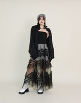 Hayley Cancanシースルーレースロングスカート