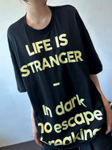 Ody Letter Graphic Oversized T-Shirt 4color