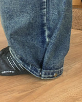 カリック2WAYスナップボタンウォッシングワイドデニムパンツ
