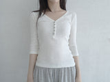blush 3/4 tee