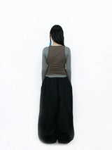 TWIN LAYERED LONG SLEEVE (BROWN)