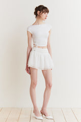LILY MINI SKIRT white