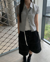 Stitch bermuda pants