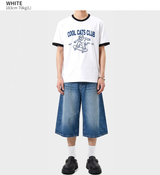 エッセンシャルスタンダード半袖リンガーTシャツ Cool Cats Club ホワイト