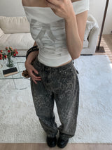 Wild High-Waist Leopard Wide Long Pants (One Color)