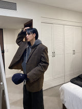 No.0995 check OVER blazer JK