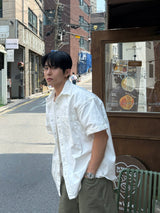 Cozy western cotton short sleeve shirt