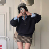 [BELLIDE MADE] Kinsha, mohair V-neck loose fit knit