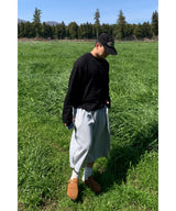 Diagonal Snap Raglan Crop Long Sleeve Tee