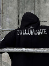 ZIP-UP BLACK HOODIE