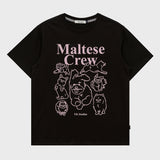 マルチーズクルーライングラフィックハーフスリーブT