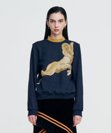 Double Rib Sweatshirt - Dall Sheep _ NAVY