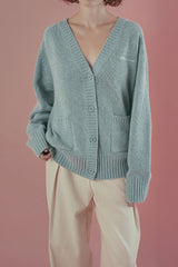 Nuts v-neck cardigan_skyblue