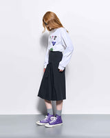 DOZI - Pinched Midi Skirt _ Charcoal