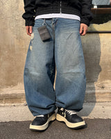 CT カラーブロックバルーンデニムパンツ